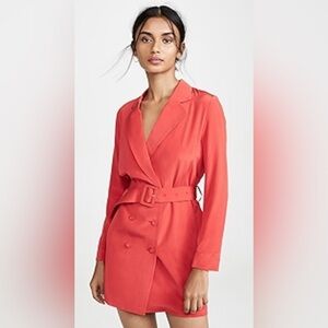 Fleur du Mal Red Belted Blazer dress
